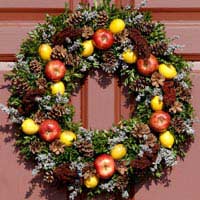 Wreaths Fruit Fresh Dried Fake Autumn